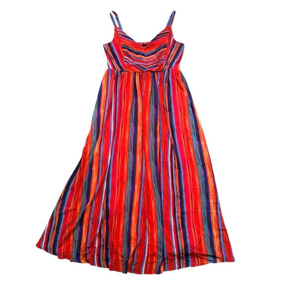 Torrid Striped Colorful Elegant Vacation Lined Maxi Dress- L - Picture 2 of 5